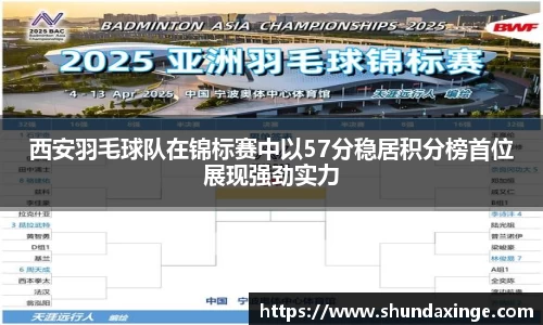 西安羽毛球队在锦标赛中以57分稳居积分榜首位展现强劲实力